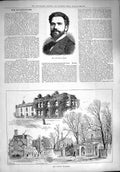 Original Old Antique Print 1890 Senor Gayarre Falcon Harriers Athletics Sport