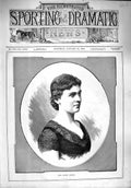 Original Old Antique Print 1890 Portrait Miss Agnes Janson Beautiful Lady 19th