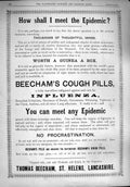 Original Old Antique Print 1890 Advertisement Thomas Beecham Helens Lancashire