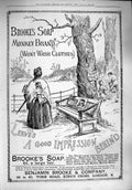 Original Old Antique Print 1890 Advertisement Brooke'S Monkey Brand Soap London