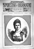 Old Antique Print 1890 Portrait Miss Rose Leclercq Queen La Tosca Theatre 19th