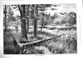 Original Old Antique Print 1890 Wild Duck Shooting Sport Man Birds River Scene
