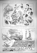 Original Old Antique Print 1890 Orion Club Gymnastics King'S College Hospital