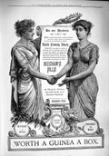 Original Old Antique Print 1890 Advertisement Beechams Pills Medicine Victorian