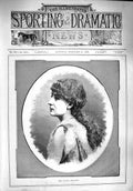 Original Old Antique Print 1890 Portrait Miss Gladys Ffolliott Lady Victorian