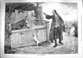 Original Old Antique Print 1890 Offender Man Donkey Dog Robertson Victorian