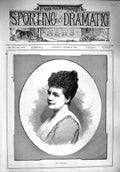 Original Old Antique Print 1890 Portrait Miss Herbert Beautiful Woman Victorian