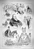Original Old Antique Print 1890 Incorporation Worthing Green Williams Coombe