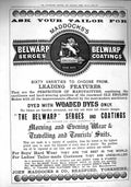 Original Old Antique Print 1890 Advertisement John Maddocks Belwarp Serges Dyes