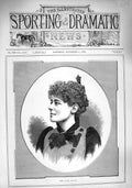 Original Old Antique Print 1890 Portrait Miss Laura Graves Lady Woman Victorian