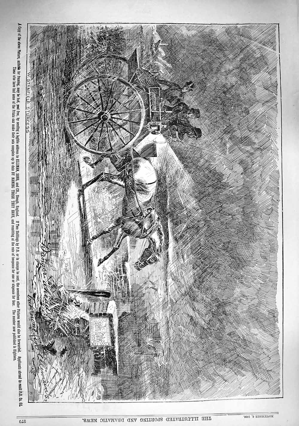 Original Old Antique Print 1890 Advertisement Ellimans Embrocation Horse Cart