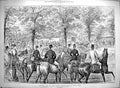 Original Old Antique Print 1890 Opening Day Royal Buckhounds Salt Hill Hunting