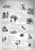 Original Old Antique Print 1890 Hunting Ireland Sport Shooting Story Victorian