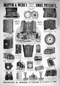 Original Old Antique Print 1890 Advertisement Mappin Webb Xmas Presents London