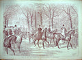 Old Antique Print 1890 West Norfolk Seymour Hounds Sandringham Hunting 19th