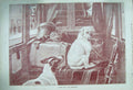 Old Antique Print 1890 Dogs Christmas Train Pets Mappin Webb London Gift 19th
