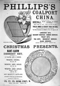 Original Old Antique Print 1890 Phillips'S Coalport China Effects Vinolia Soap
