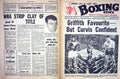 Original Old Vintage Print Boxing 1964 Griffith Brian Curvis Harry Scott Cooke