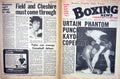 Antique Old Print Boxing 1971 Urtain Cooper Cheshire Frazier Copeland Ali 20th