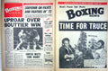 Old Vintage Print Boxing 1972 Frazier Foreman Bouttier Fullmer Basilio 20th