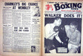 Original Old Vintage Print Boxing 1964 Billy Walker Erskine Charnley Prescott