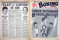 Original Old Vintage Print Boxing 1964 London Prescott Cooper Walker Clay Ross