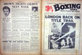Antique Old Print Boxing 1961 Brian London Hunter Rademacher Downes Brown 20th