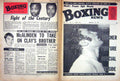 Original Old Vintage Print Boxing 1971 Bugner Frazier Clay Mcalinden Sterling