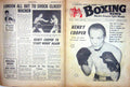 Old Vintage Print Boxing 1961 Henry Cooper Davis Judge Mancini Humphreys 20th