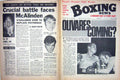 Old Vintage Print Boxing 1970 Olivares Rudkin Mcalinden O'Halloran Dave 20th