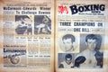 Original Old Vintage Print Boxing 1961 Curvis Gilroy Caldwell Downes Ugo Milan