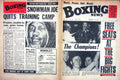 Antique Old Print Boxing 1971 Buchanan Lower Frazier Bugner Drover Cooper 20th