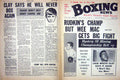 Antique Old Print Boxing 1969 Cassius Clay Burruni Rudkin Famechon Bugner 20th