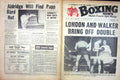 Old Vintage Print Boxing 1963 London Mcneeley Papp Walker Aldridge Cooke 20th