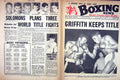 Original Old Vintage Print Boxing 1964 Griffith Rodriguez Sword Oritz Marciano