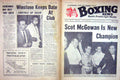 Old Vintage Print Boxing 1963 Walter Mcgowan Lonsdale Cassius Clay Brown 20th