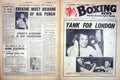 Antique Old Print Boxing 1961 London Machen Erskine Grimmins Curvis Leahy 20th