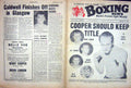 Old Vintage Print Boxing 1964 Cooper London Erskine Prescott Liston Clay 20th