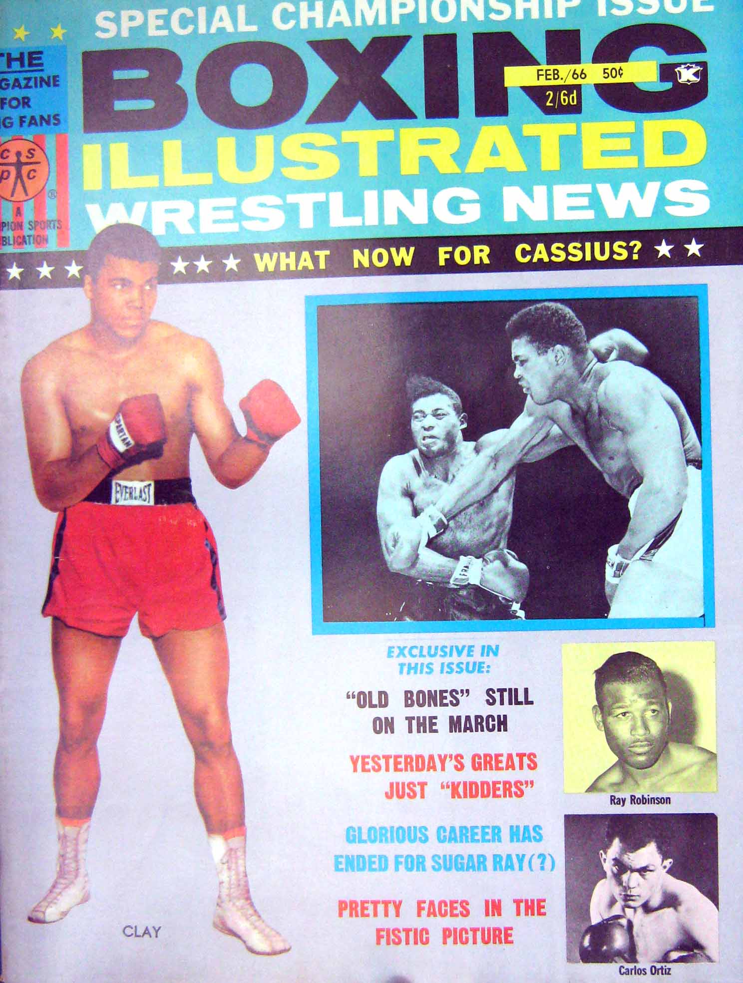 Old Vintage Print Boxing 1966 Clay Robinson Oritz Mcgovern Jackson Hyer 20th