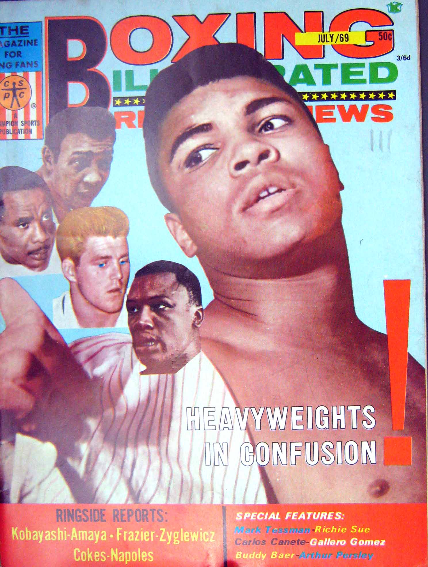 Antique Old Print Boxing 1969 Kobayashi Amaya Frazier Cokes Napoles Rojas 20th