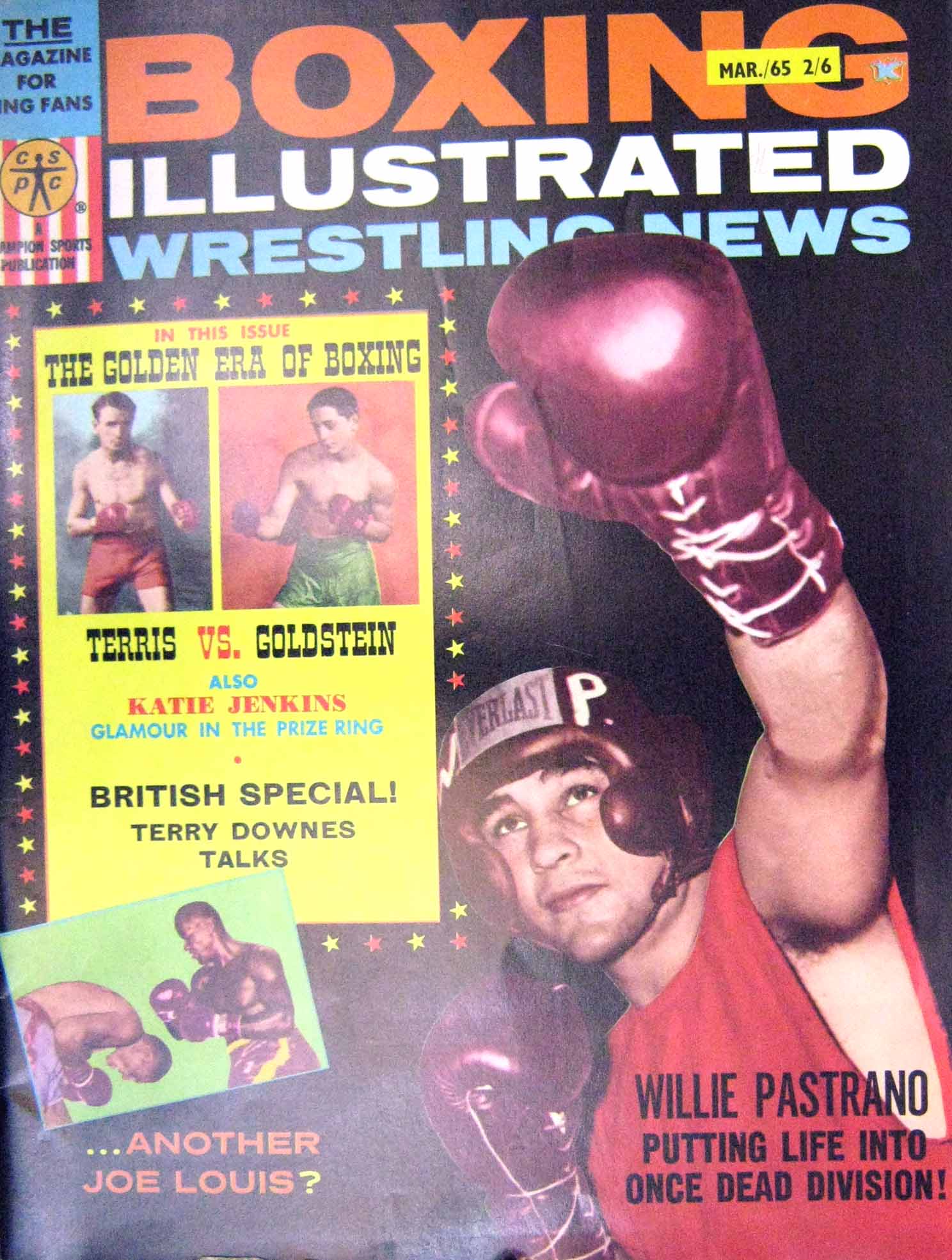 Old Vintage Print Boxing 1965 Pastrano Terris Gstein Steve Grant Louis 20th
