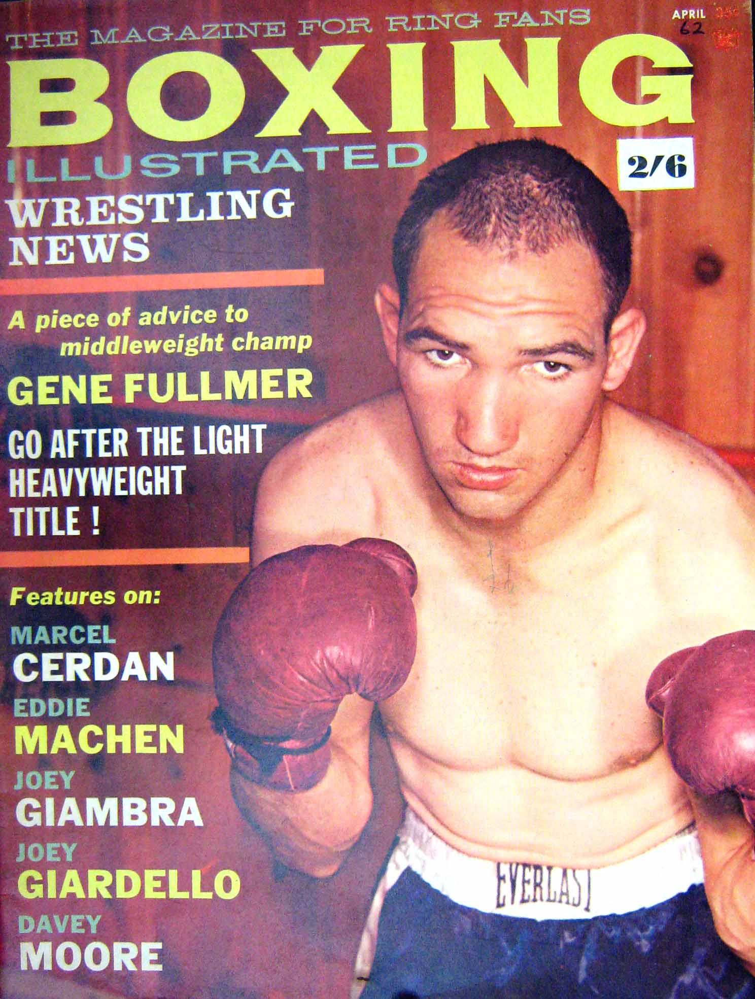 Antique Old Print Boxing 1962 Moore Cerdan Machen Giambra Giardello Jones 20th