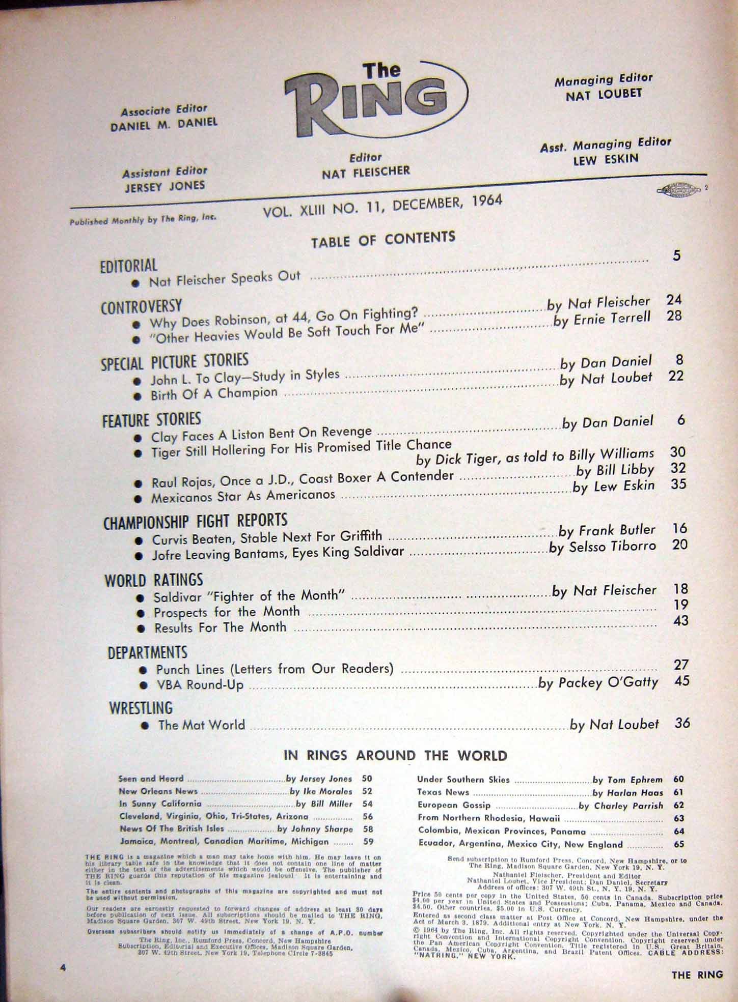 Old Vintage Print Boxing 1964 Ray Robinson Hernandez Zamora Rojas Ramos 20th