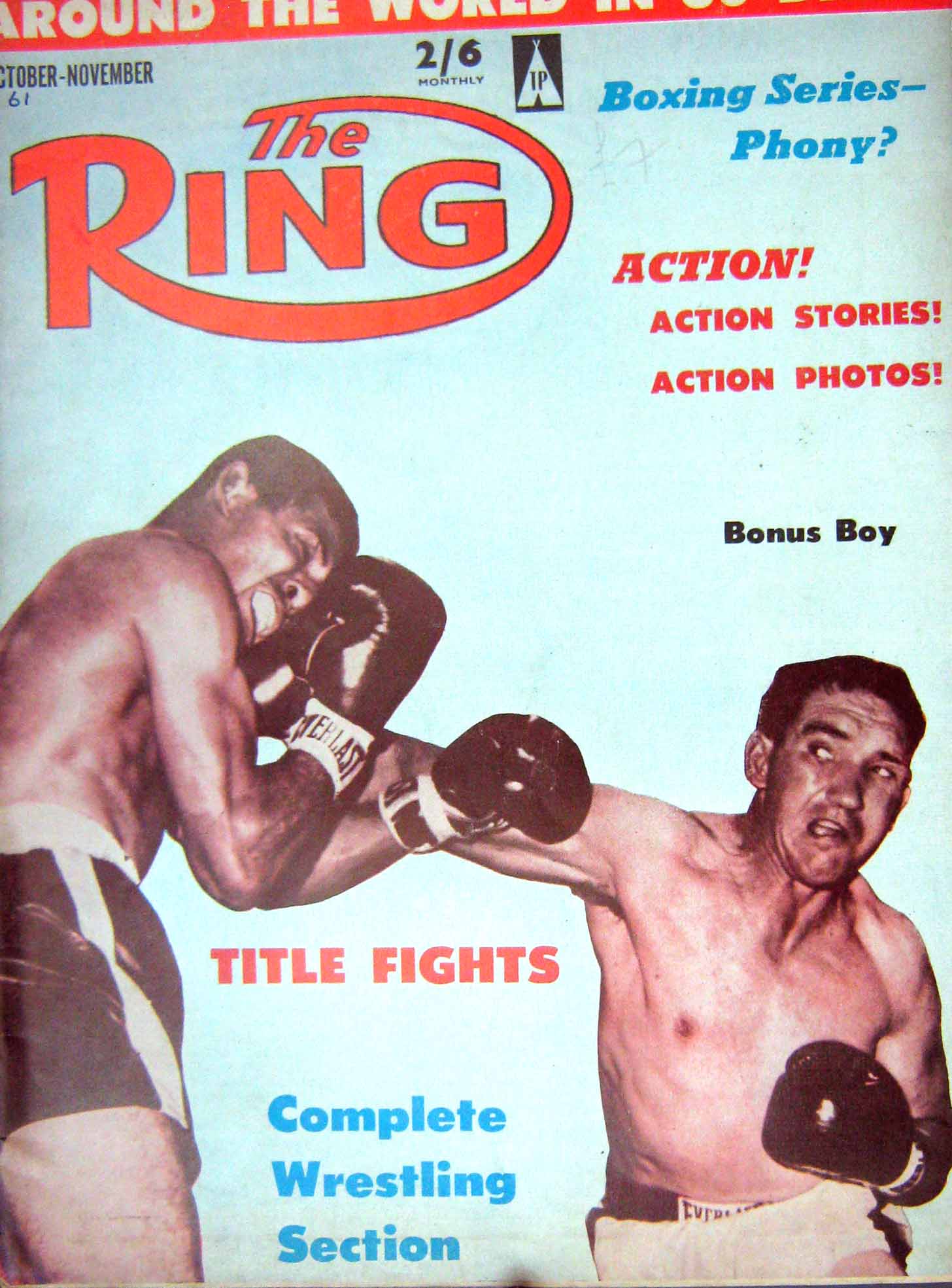 Original Old Vintage Print Boxing 1961 Bonus Boy Coffman Vargo Tourville Bolo