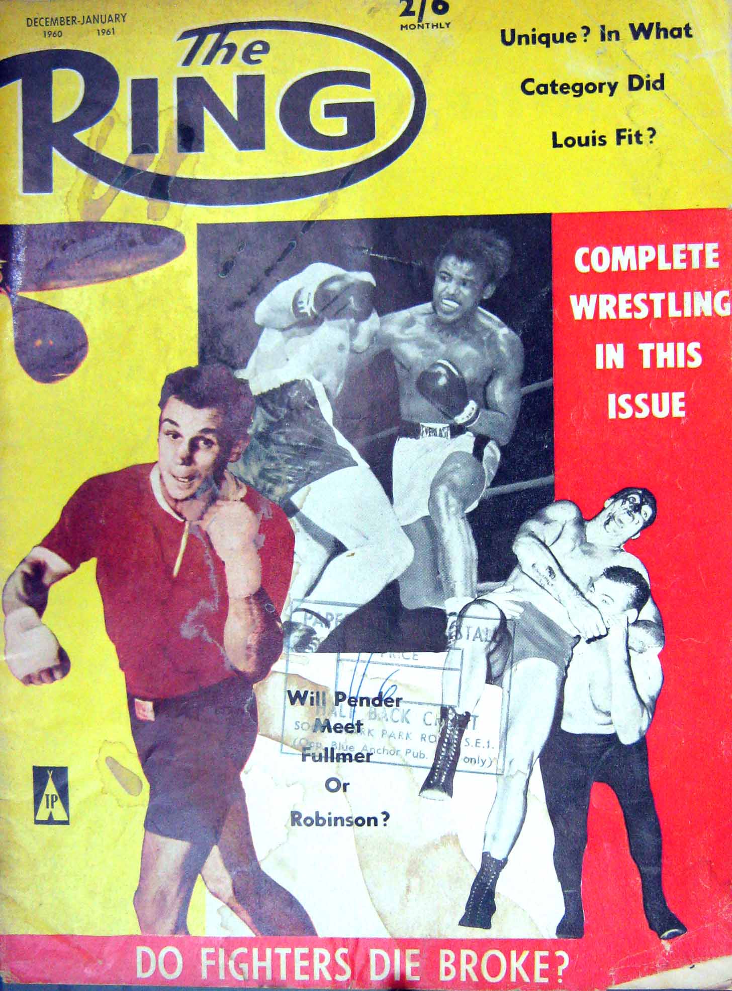 Old Vintage Print Boxing 1961 Pender Fullmer Robinson Sammartino Walker 20th