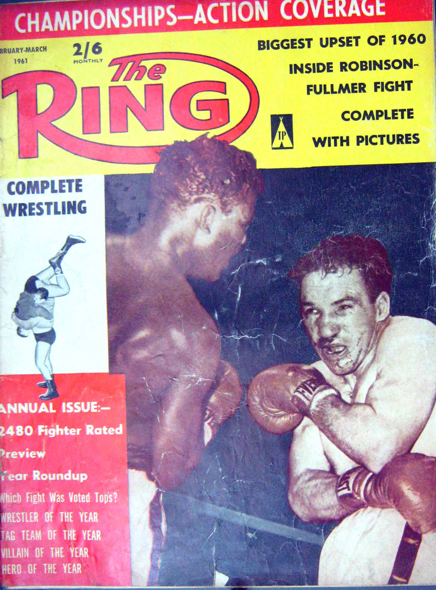Old Vintage Print Boxing 1961 Robinson Fullmer O'Connor Moolah Managoff 20th