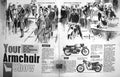 Old Vintage Print Motor Cycle 1963 Scooters Lucas Foglamp Riding Gloves 20th