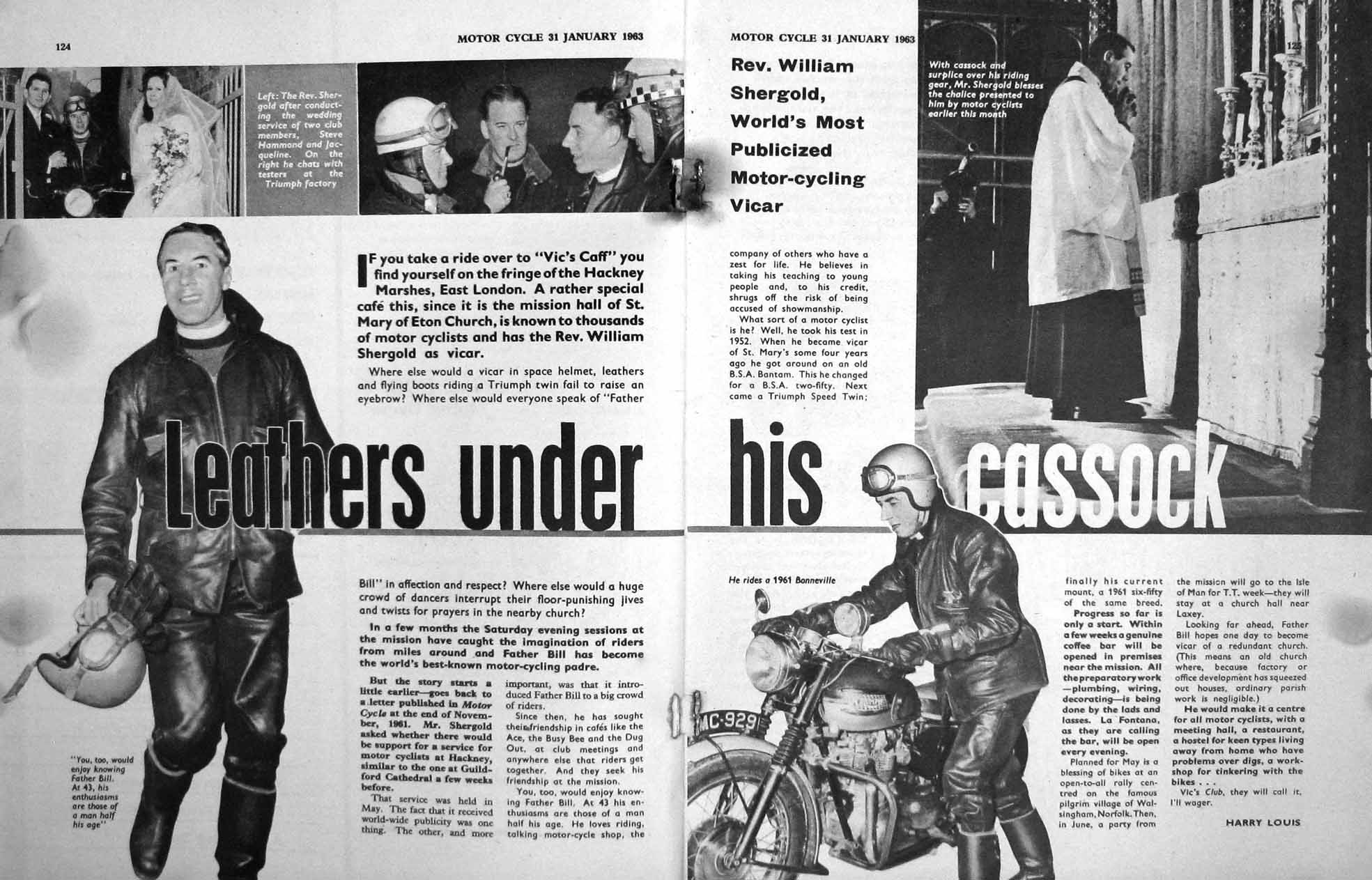 Old Vintage Print Motor Cycle Magazine 1963 Push-Button-Starting Newton 20th
