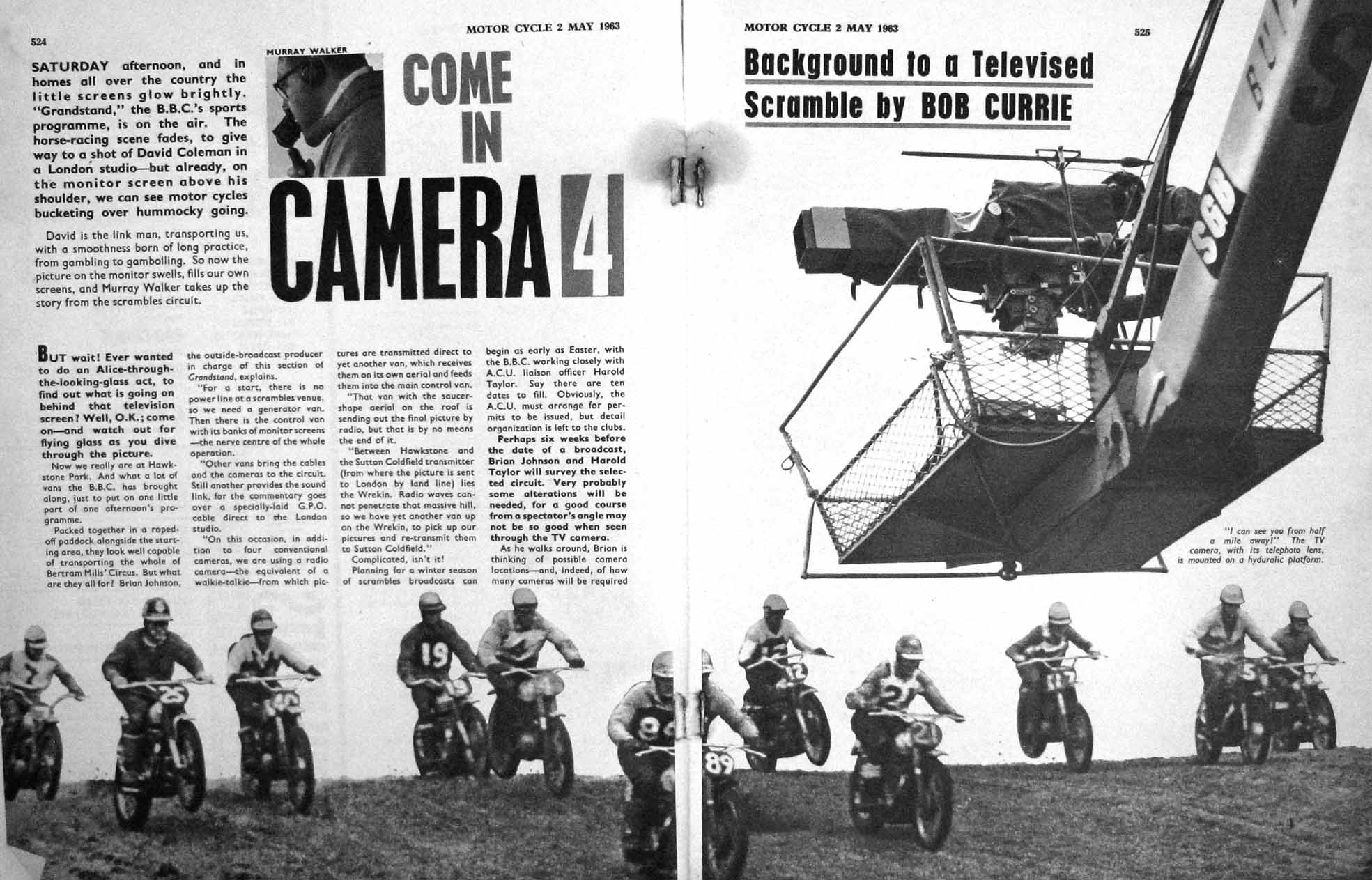 Antique Old Print Motor Cycle Magazine 1963 Scrambler Humming Bird Helmet 20th