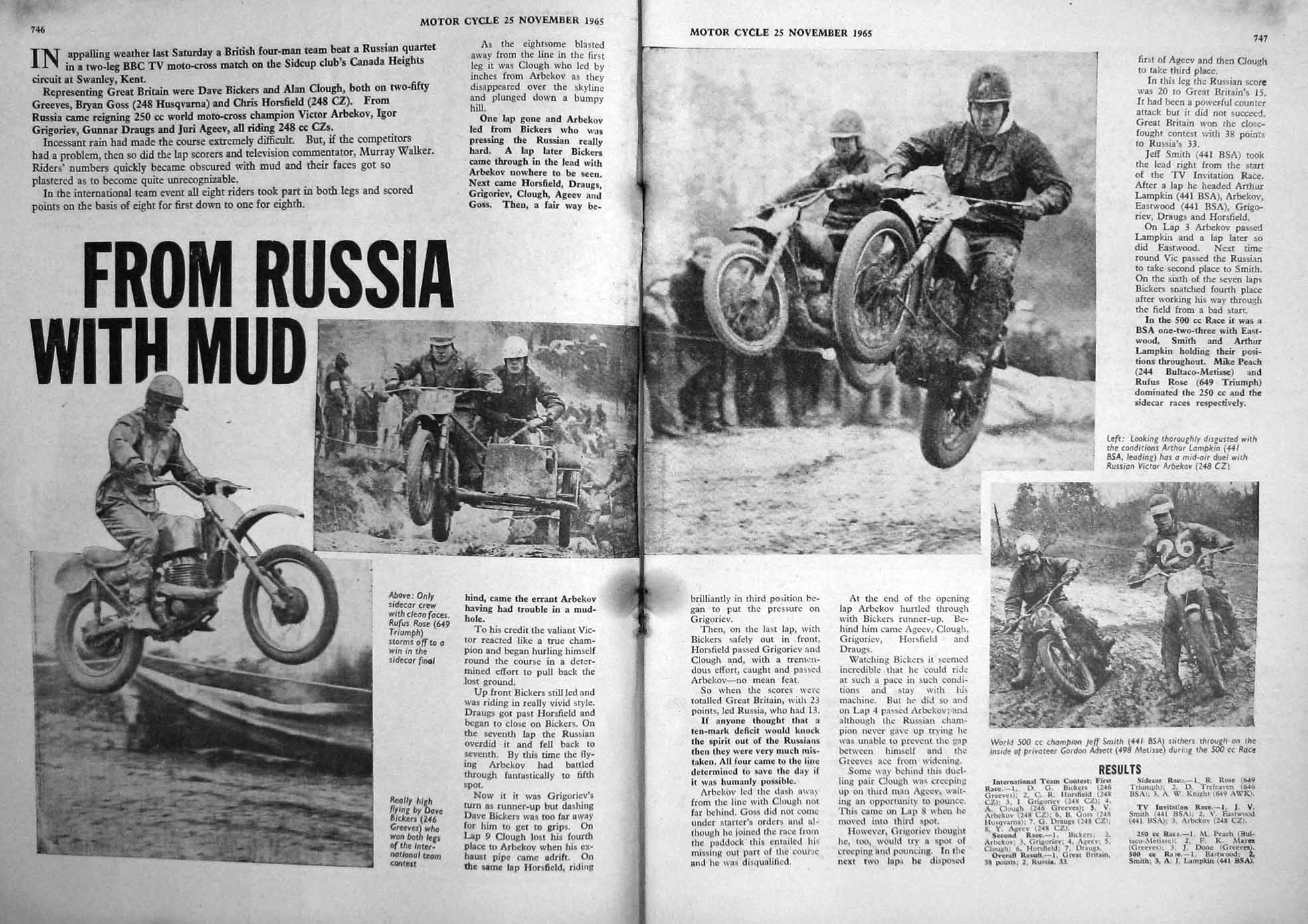 Antique Old Print Motor Cycle Magazine 1965 Kirby Lambretta Godfrey David 20th